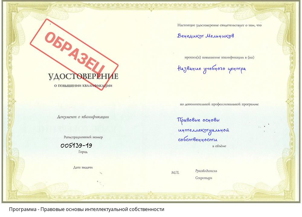 Правовые основы интеллектуальной собственности Кисловодск