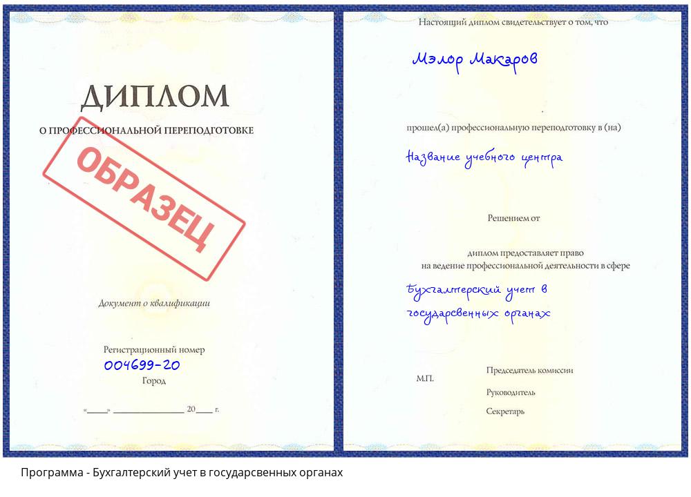 Бухгалтерский учет в государсвенных органах Кисловодск